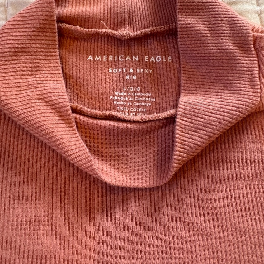 American Eagle Outfitters Mock Neck Tank Top - Coral - Picture 2 of 5
